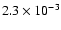 $2.3\times10^{-3}$