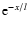 ${\rm e}^{-x/l}$