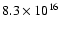 $8.3\times 10^{16}$