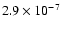 $2.9\times10^{-7}$