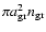 $\pi a_{ \rm gr}^2 n_{ \rm gr}$