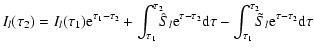 $\displaystyle I_l(\tau_2) = I_l(\tau_1) {\rm e}^{\tau_1 -\tau_2} + \int_{\tau_1...
...int_{\tau_1}^{\tau_2} \! \! \!
\tilde{S}_l {\rm e}^{\tau - \tau_2} {\rm d} \tau$