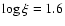 $\log\xi = 1.6$