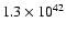 $1.3\times 10^{42}$