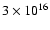 $3\times 10^{16}$