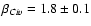 $\beta_{C {\sc iv}} = 1.8 \pm 0.1$