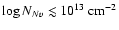 $\log N_{N {\sc v}} \lesssim 10^{13}~{\rm cm}^{-2}$