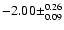 $-2.00\pm^{0.26}_{0.09}$