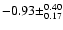 $-0.93\pm^{0.40}_{0.17}$