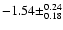 $-1.54\pm^{0.24}_{0.18}$