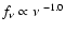 $f_{\nu} \propto \nu^{~-1.0}$