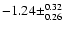 $-1.24\pm^{0.32}_{0.26}$