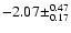 $-2.07\pm^{0.47}_{0.17}$