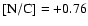 ${\rm [N/C]} = +0.76$