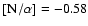 $[\element{N}/\alpha] = -0.58$