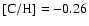 $[{\rm C/H}] = -0.26$