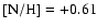 ${\rm [N/H]} = +0.61$
