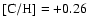 ${\rm [C/H]} = +0.26$