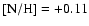 ${\rm [N/H]} = +0.11$