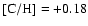 ${\rm [C/H]} = +0.18$