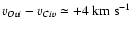 $v_{O {\sc vi}} - v_{C {\sc iv}} \simeq +4~{\rm km~s}^{-1}$