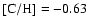${\rm [C/H]} = -0.63$