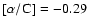 $[\alpha/\element{C}] = -0.29$