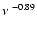 $\nu^{~-0.89}$