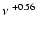 $ \nu^{~+0.56}$