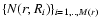 $\{N(r;R_i)\}_{i=1,..,M(r)}$