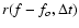 $r(f-f_{o}, \Delta t)$