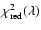 $\chi^2_{{\rm red}} (\lambda)$