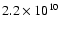 $2.2\times10^{10}$