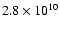 $2.8\times10^{10}$