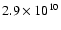 $2.9\times10^{10}$