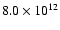 $8.0\times10^{12}$