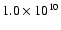 $1.0\times10^{10}$