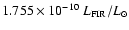 $1.755\times 10^{-10} ~ L_{\rm FIR}/{ L_\odot}$