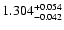 $ 1.304 ^{\rm + 0.054}_{- 0.042} $