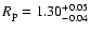 $R_{\rm p} = 1.30^{+0.05}_{-0.04}$