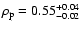 $\rho_{\rm p} = 0.55^{+0.04}_{-0.02}$