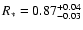 $R_\ast = 0.87^{+0.04}_{-0.03}$