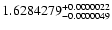 $ 1.6284279^{\rm +0.0000022}_{-0.0000049} $