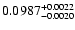 $ 0.0987^{\rm +0.0022}_{-0.0020}$