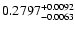 $ 0.2797^{\rm +0.0092}_{-0.0063}$