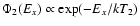 $\Phi_{2}(E_{{x}})\propto
\exp(-E_{{x}}/kT_{2})$