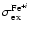 $\sigma^{{\rm Fe}^{+i}}_{{\rm ex}}$