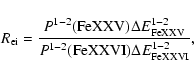 \begin{displaymath}R_{{\rm ei}}=\frac{P^{1-2}({\rm FeXXV}) \Delta
E^{1-2}_{{\rm FeXXV}}}{P^{1-2}({\rm FeXXVI}) \Delta
E^{1-2}_{{\rm FeXXVI}}} ,
\end{displaymath}