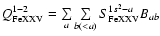 $Q^{1-2}_{{\rm FeXXV}}=\sum\limits_{a}\sum\limits_{b (<a)}
S^{1s^2-a}_{{\rm FeXXV}} B_{ab}$
