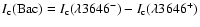 $I_{\rm c}({\rm Bac})=I_{\rm c}(\lambda3646^-)-I_{\rm c}(\lambda3646^+)$